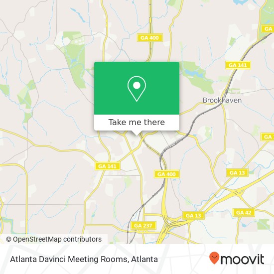 Mapa de Atlanta Davinci Meeting Rooms