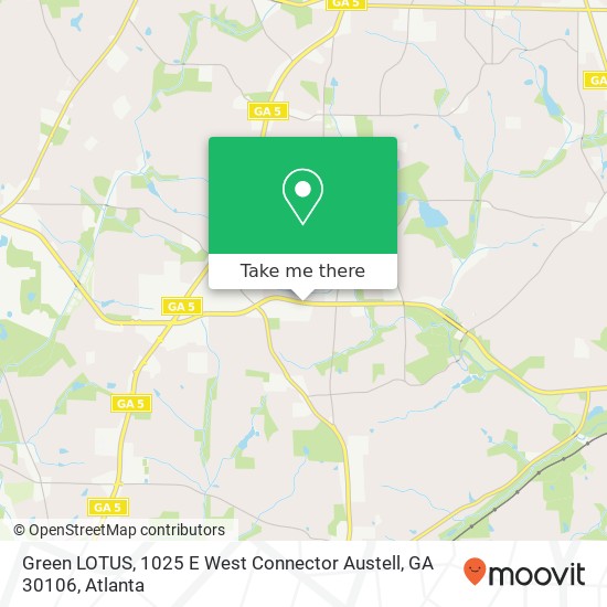 Mapa de Green LOTUS, 1025 E West Connector Austell, GA 30106
