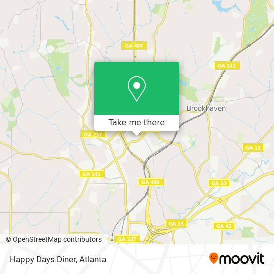 Happy Days Diner map