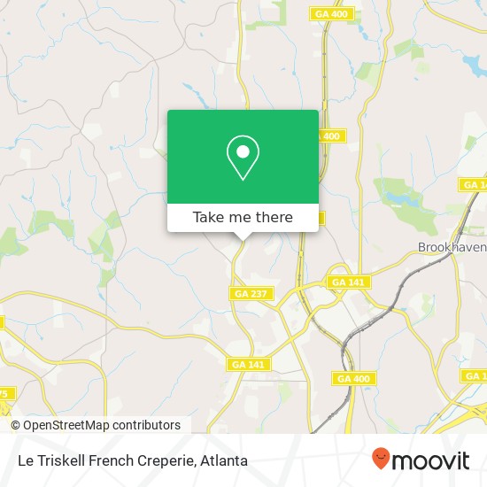 Mapa de Le Triskell French Creperie, 3833 Roswell Rd NE Atlanta, GA 30342