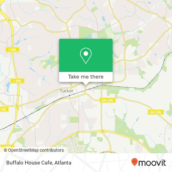Mapa de Buffalo House Cafe, 4299 Lawrenceville Hwy Tucker, GA 30084