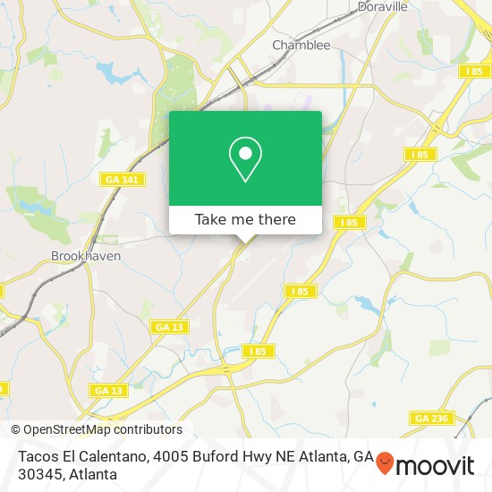 Tacos El Calentano, 4005 Buford Hwy NE Atlanta, GA 30345 map