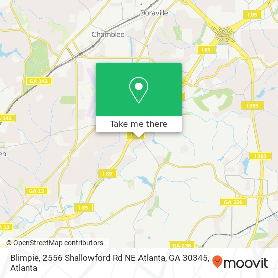 Blimpie, 2556 Shallowford Rd NE Atlanta, GA 30345 map