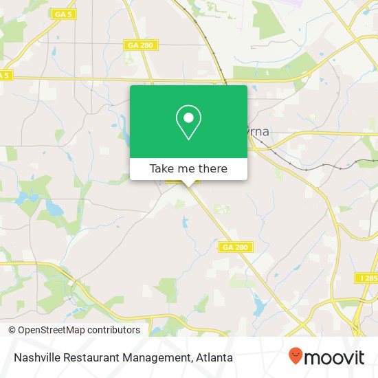Mapa de Nashville Restaurant Management, 3350 S Cobb Dr SE Smyrna, GA 30080