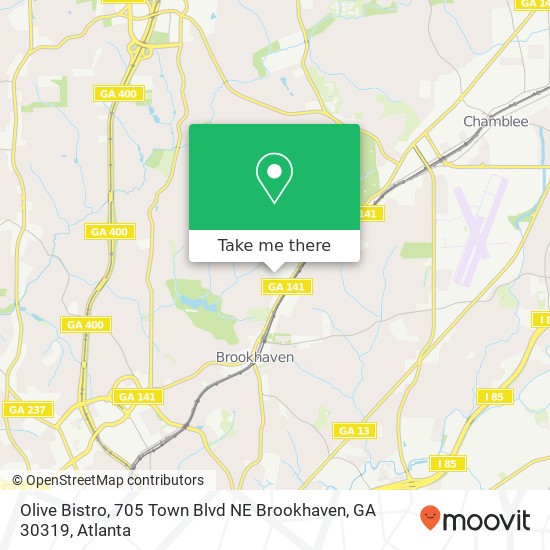 Olive Bistro, 705 Town Blvd NE Brookhaven, GA 30319 map