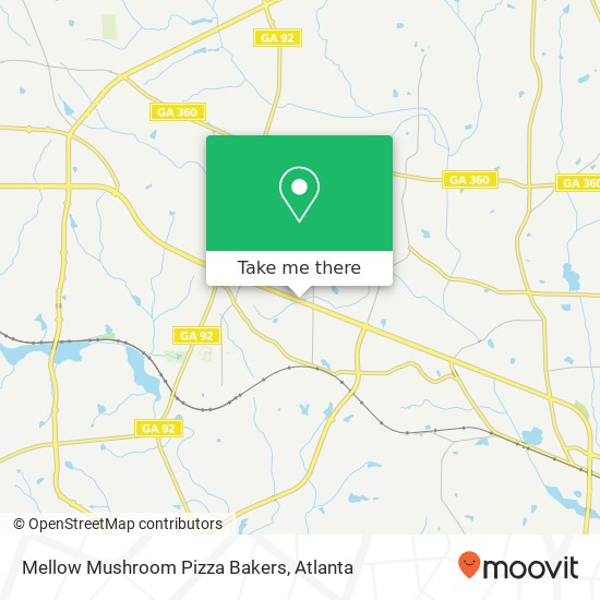 Mapa de Mellow Mushroom Pizza Bakers, 5157 Jimmy Lee Smith Pkwy Hiram, GA 30141