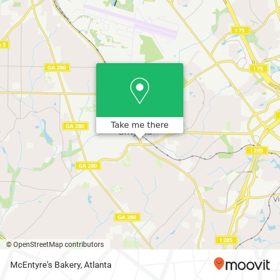 Mapa de McEntyre's Bakery, 2943 Atlanta Rd SE Smyrna, GA 30080