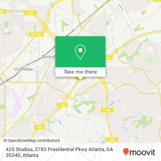 Mapa de 420 Studios, 3783 Presidential Pkwy Atlanta, GA 30340