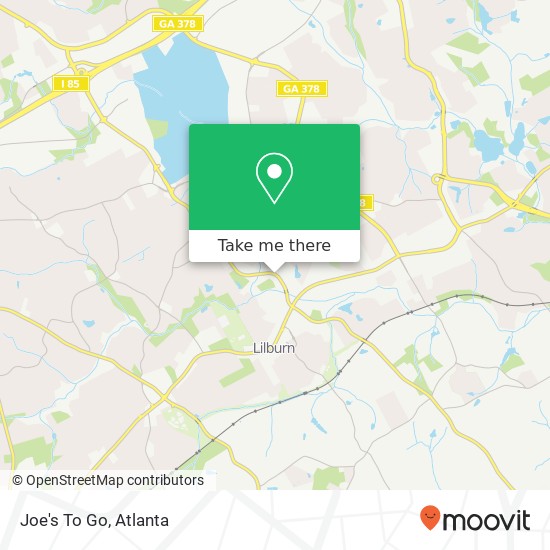 Mapa de Joe's To Go, 605 Indian Trail Lilburn Rd NW Lilburn, GA 30047