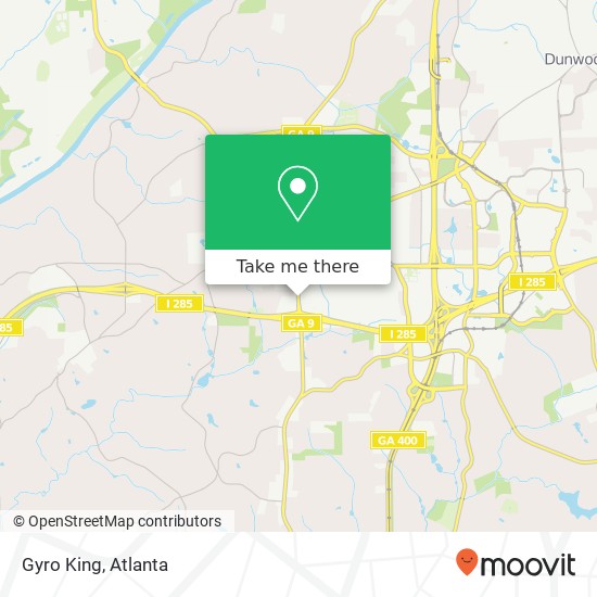 Mapa de Gyro King, 5841 Roswell Rd Sandy Springs, GA 30328