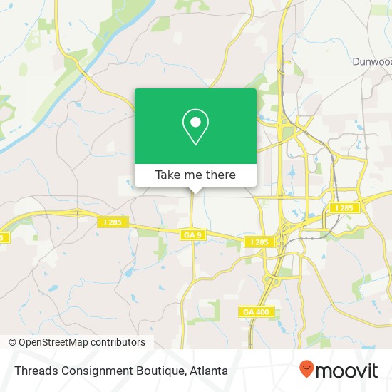 Mapa de Threads Consignment Boutique, 280 Hammond Dr Atlanta, GA 30328