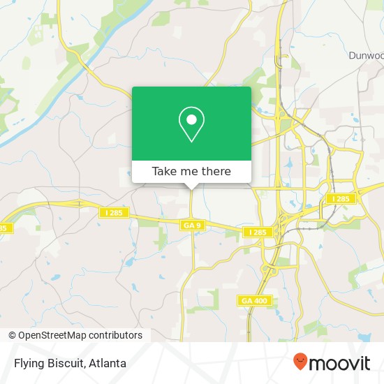 Mapa de Flying Biscuit, 5975 Roswell Rd Sandy Springs, GA 30328