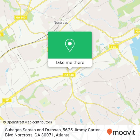 Mapa de Suhagan Sarees and Dresses, 5675 Jimmy Carter Blvd Norcross, GA 30071