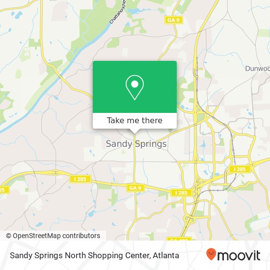 Mapa de Sandy Springs North Shopping Center