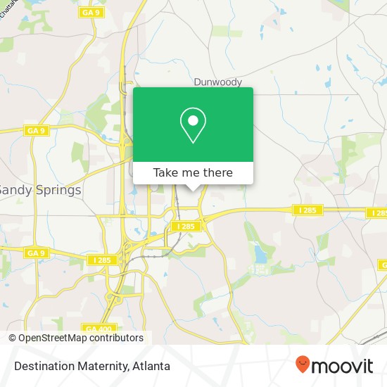 Mapa de Destination Maternity, 4400 Ashford Dunwoody Rd NE Atlanta, GA 30346