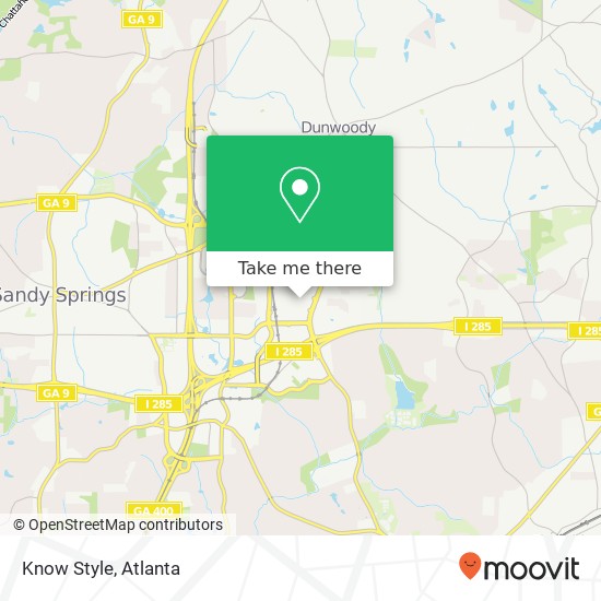 Mapa de Know Style, 4400 Ashford Dunwoody Rd NE Atlanta, GA 30346