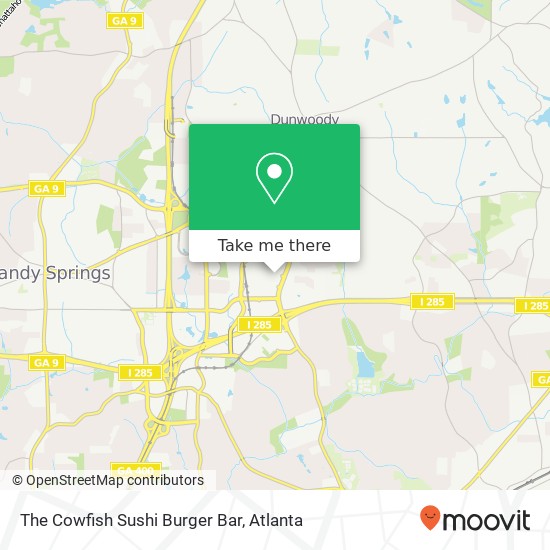 The Cowfish Sushi Burger Bar, Atlanta, GA 30346 map