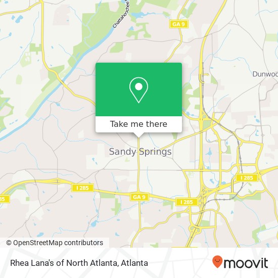 Mapa de Rhea Lana's of North Atlanta, 6337 Roswell Rd Atlanta, GA 30328