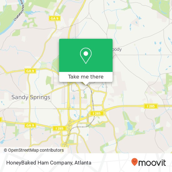 Mapa de HoneyBaked Ham Company, 1165 Perimeter Ctr W Sandy Springs, GA 30338