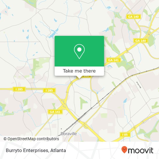 Mapa de Burryto Enterprises, 6551 Peachtree Industrial Blvd Atlanta, GA 30360