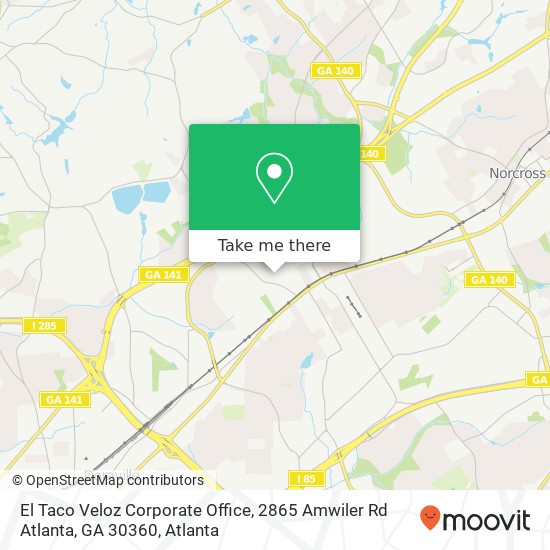 El Taco Veloz Corporate Office, 2865 Amwiler Rd Atlanta, GA 30360 map