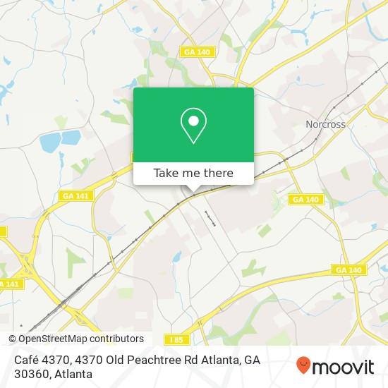 Café 4370, 4370 Old Peachtree Rd Atlanta, GA 30360 map