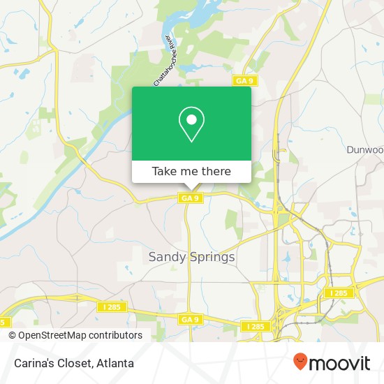 Mapa de Carina's Closet, 6690 Roswell Rd Atlanta, GA 30328