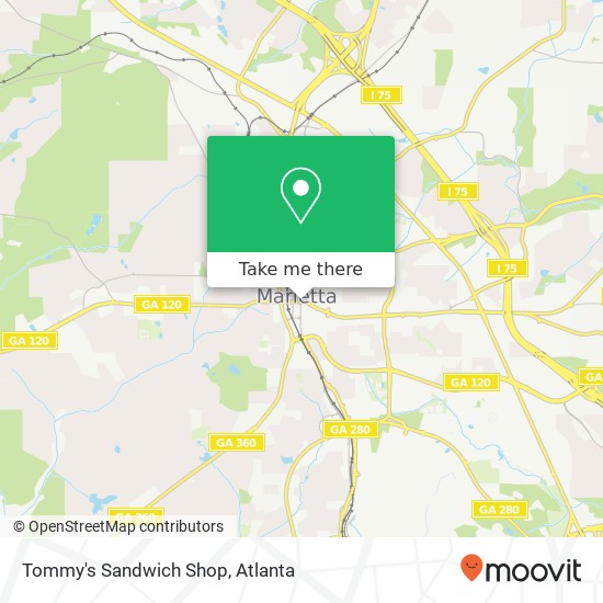 Tommy's Sandwich Shop, 148 Roswell St SE Marietta, GA 30060 map