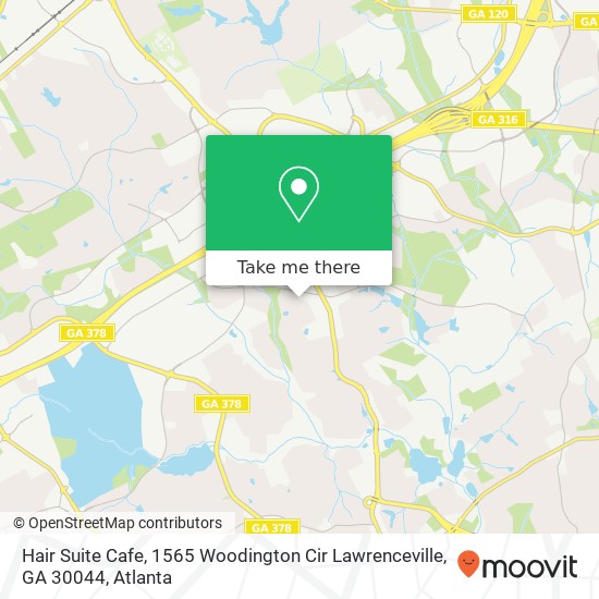 Mapa de Hair Suite Cafe, 1565 Woodington Cir Lawrenceville, GA 30044