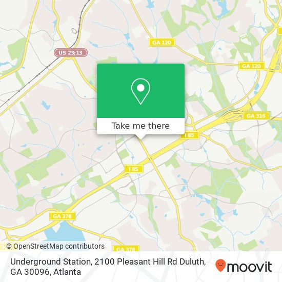 Underground Station, 2100 Pleasant Hill Rd Duluth, GA 30096 map
