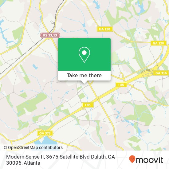 Mapa de Modern Sense II, 3675 Satellite Blvd Duluth, GA 30096