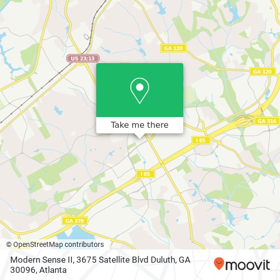 Modern Sense II, 3675 Satellite Blvd Duluth, GA 30096 map