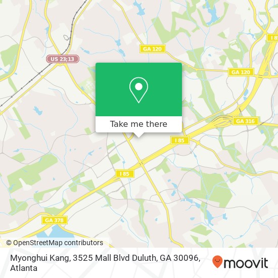 Mapa de Myonghui Kang, 3525 Mall Blvd Duluth, GA 30096