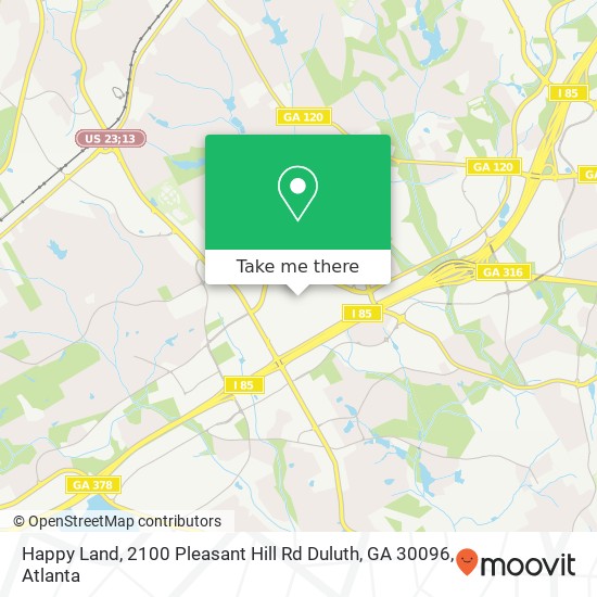 Mapa de Happy Land, 2100 Pleasant Hill Rd Duluth, GA 30096