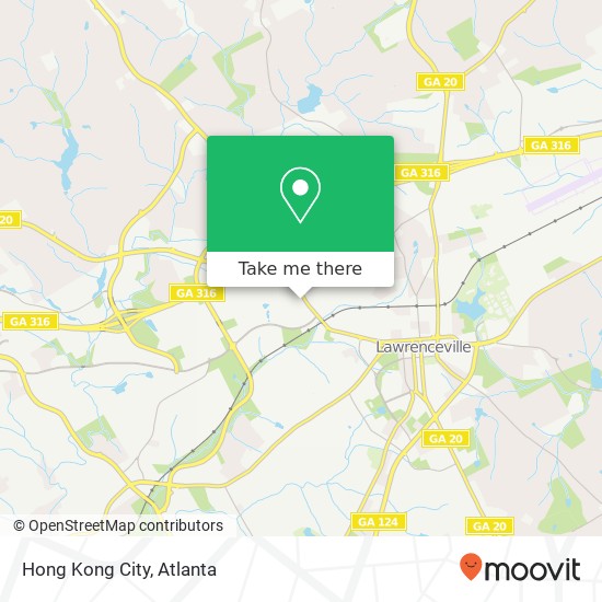 Mapa de Hong Kong City, 520 W Pike St Lawrenceville, GA 30046