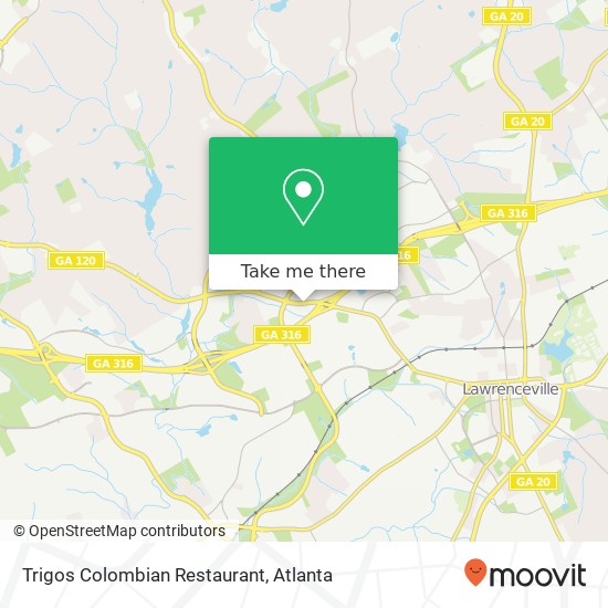 Mapa de Trigos Colombian Restaurant, 860 Duluth Hwy Lawrenceville, GA 30043