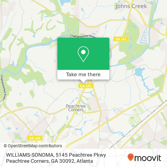 WILLIAMS-SONOMA, 5145 Peachtree Pkwy Peachtree Corners, GA 30092 map