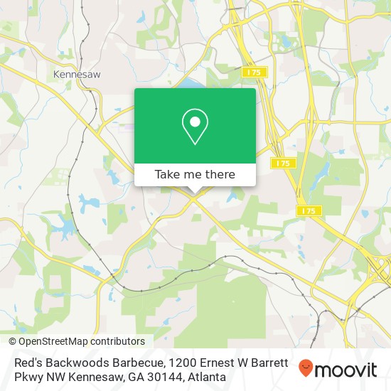 Red's Backwoods Barbecue, 1200 Ernest W Barrett Pkwy NW Kennesaw, GA 30144 map