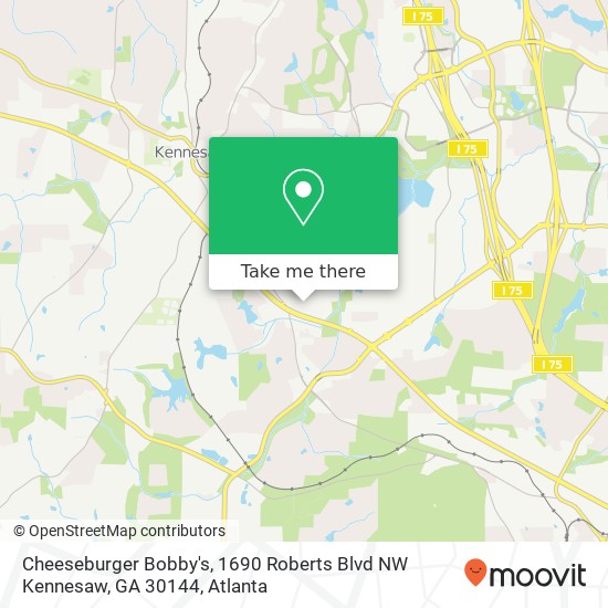 Cheeseburger Bobby's, 1690 Roberts Blvd NW Kennesaw, GA 30144 map