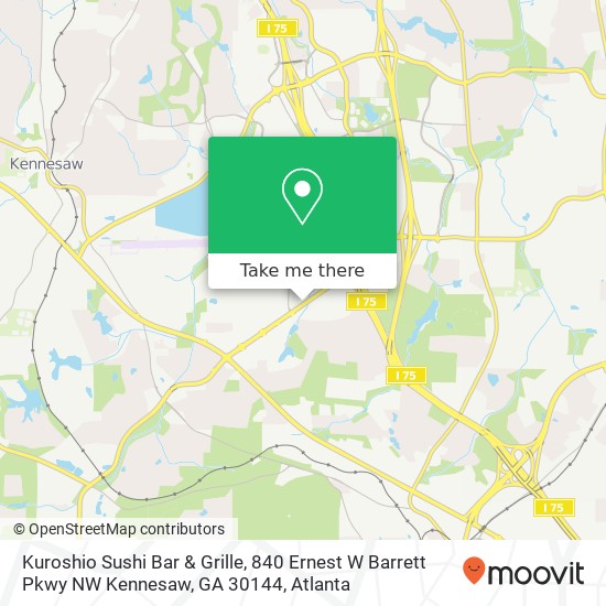 Kuroshio Sushi Bar & Grille, 840 Ernest W Barrett Pkwy NW Kennesaw, GA 30144 map