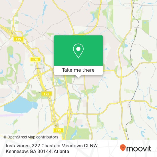 Mapa de Instawares, 222 Chastain Meadows Ct NW Kennesaw, GA 30144