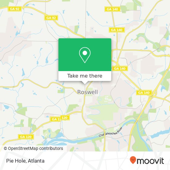 Mapa de Pie Hole, 1025 Canton St Roswell, GA 30075