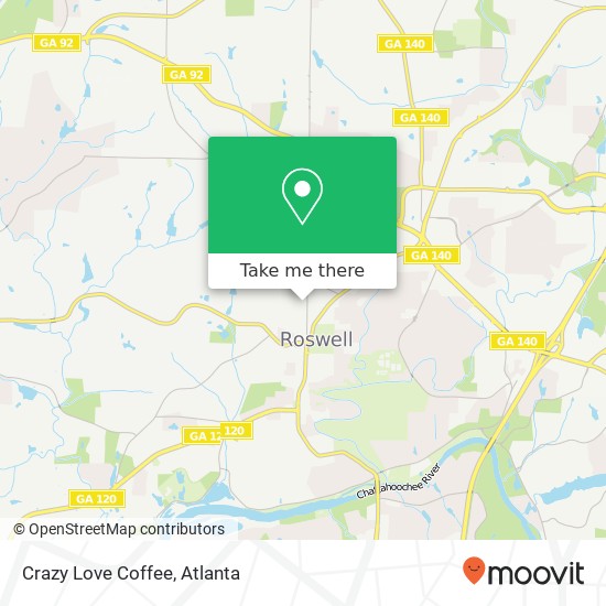 Crazy Love Coffee, 1088 Canton St Roswell, GA 30075 map