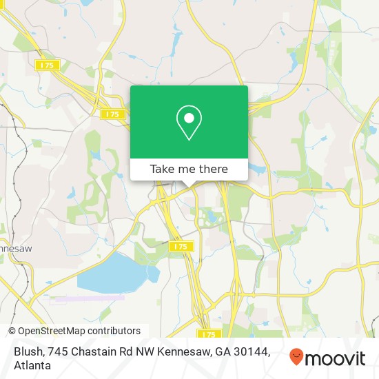 Mapa de Blush, 745 Chastain Rd NW Kennesaw, GA 30144