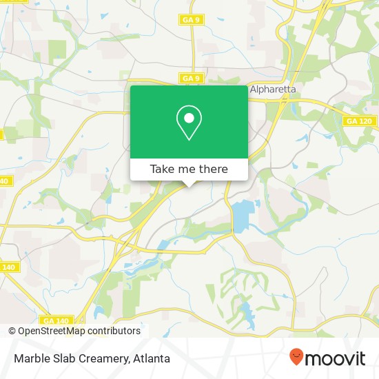 Mapa de Marble Slab Creamery, 2018 North Point Cir Alpharetta, GA 30022