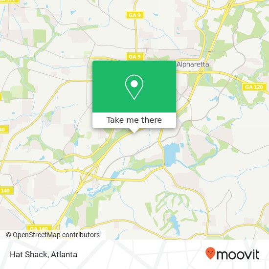 Mapa de Hat Shack, 2120 N Point Cir Alpharetta, GA 30022