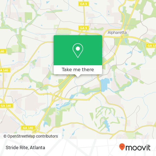 Mapa de Stride Rite, 1096 N Point Cir Alpharetta, GA 30022