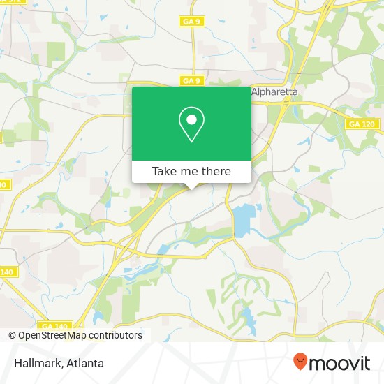 Mapa de Hallmark, 2140 N Point Cir Alpharetta, GA 30022