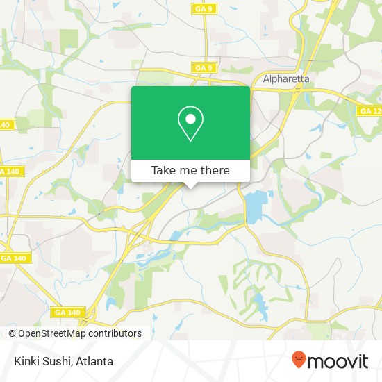 Mapa de Kinki Sushi, 1000 N Point Cir Alpharetta, GA 30022