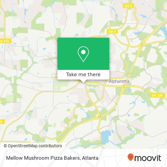 Mapa de Mellow Mushroom Pizza Bakers, 11770 Haynes Bridge Rd Alpharetta, GA 30009